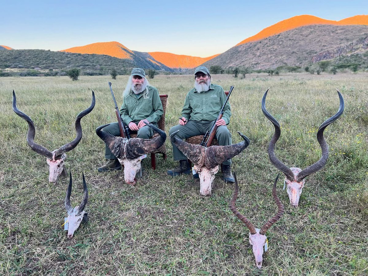 Protect_Wldlife's tweet photo. I am sure ‘normal’ people don’t dream of killing animals! 😡

“Two brothers, a 60 year old dream, a complete success story.” ~ Tyityaba Hunting Safaris.

Good old Uncle John and uncle Dave ~ NOT!! 😡

SHARE if you want #TrophyHunting banned  NOW!  🚫 https://t.co/o08iEJvQUt