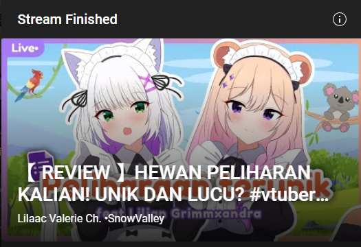 Otsuu, makasih kak <a href="/LilianCh10/">Lilian Grimmxandra 【AKA Virtual】</a>  udah nemenin review malem ini, seruuuu banget!!
salam buat yupi sama kuro 💜