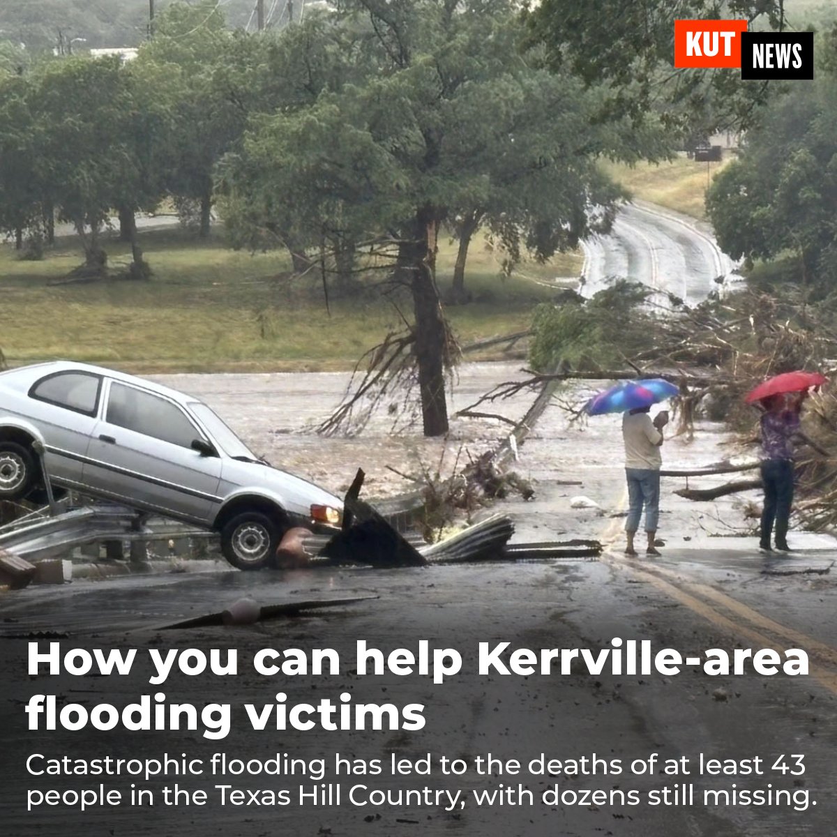 At least 43 people have died in Kerrville-area floods and dozens are still missing.

Disaster relief organizations have deployed to the Texas Hill Country to help those affected. Here are some ways you can help.
l8r.it/fLkS