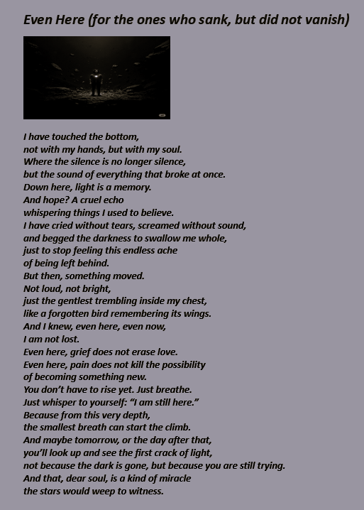 "When silence breaks into a symphony of shattered pieces, and a forgotten bird remembers its wings. 💙#PoetryCommunity #AmWriting #PoetryLover #WritingCommunity