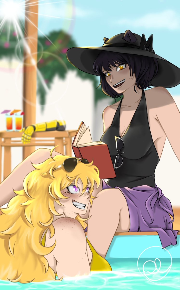 Let's celebrate the announcement of vol10 with the bees at the pool!
It's too hot outside, I'm melting 🫠
#bumbleby #RWBY