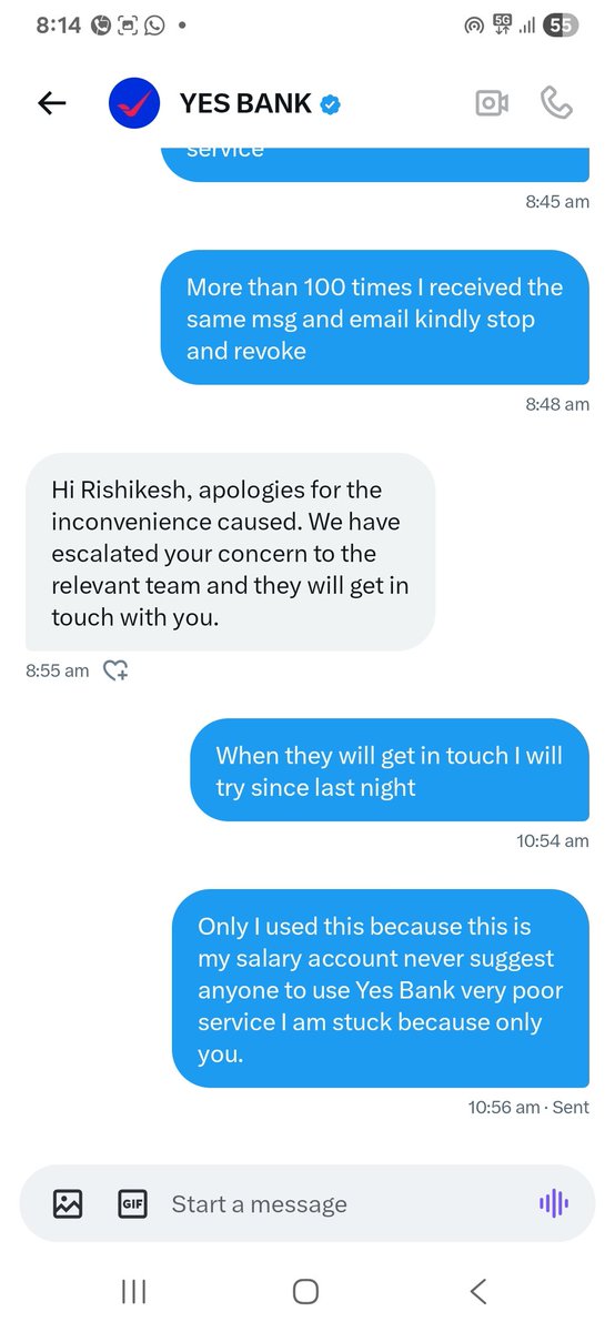 Rishikesh0102's tweet photo. Please don't send this msg and email again more than 500+ msg and email received in a single day @YESBANK @nsitharaman @RBI @PMOIndia https://t.co/dnQcwP8qSy