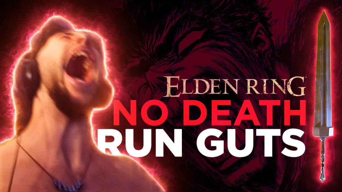 La vidéo est officiellement sortie!!
J'ai l'honneur de vous présenter ma run NO DEATH Elden Ring sans Serment Doré sans flamme renforce-moi, sans flèche de Trina, seulement des talismans et la griffe du Lion, ainsi que l'iconique Espadon de Guts🫡🫡🫡
•youtu.be/nT234XuxKcI•