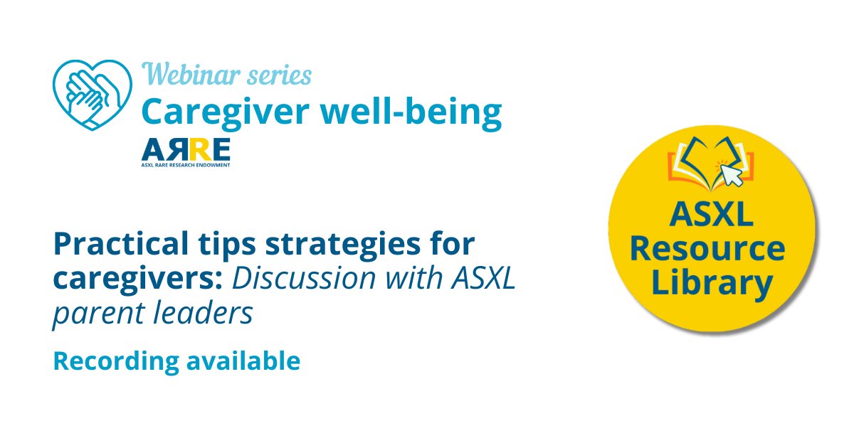 ARRE Foundation (@arrefoundation) on Twitter photo Recording available: 🌟 ASXL parent leaders share tips on mental & physical wellbeing while caring for a child with complex needs. Watch now: tinyurl.com/468erh48 #CaregiverSupport Recording available: 🌟 ASXL parent leaders share tips on mental & physical wellbeing while caring for a child with complex needs. Watch now: tinyurl.com/468erh48 #CaregiverSupport