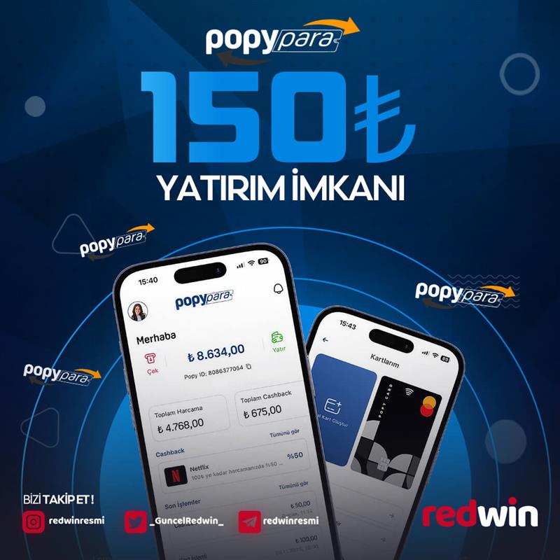 📢Sadece 150₺ ile Şansını Denemeye Başla!

💳PopyPara ile Kolay Yatırım, Anında Oyun Keyfi #Redwin'de!
🎲İstediğin Tutarla Oyna, Anında Kazanmaya Başla!

🎰Hemen Giriş Yap:  rdwn.pw/redwingiris