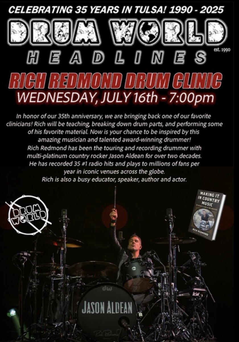Join us as we celebrate 35 years of DRUM WORLD TULSA!