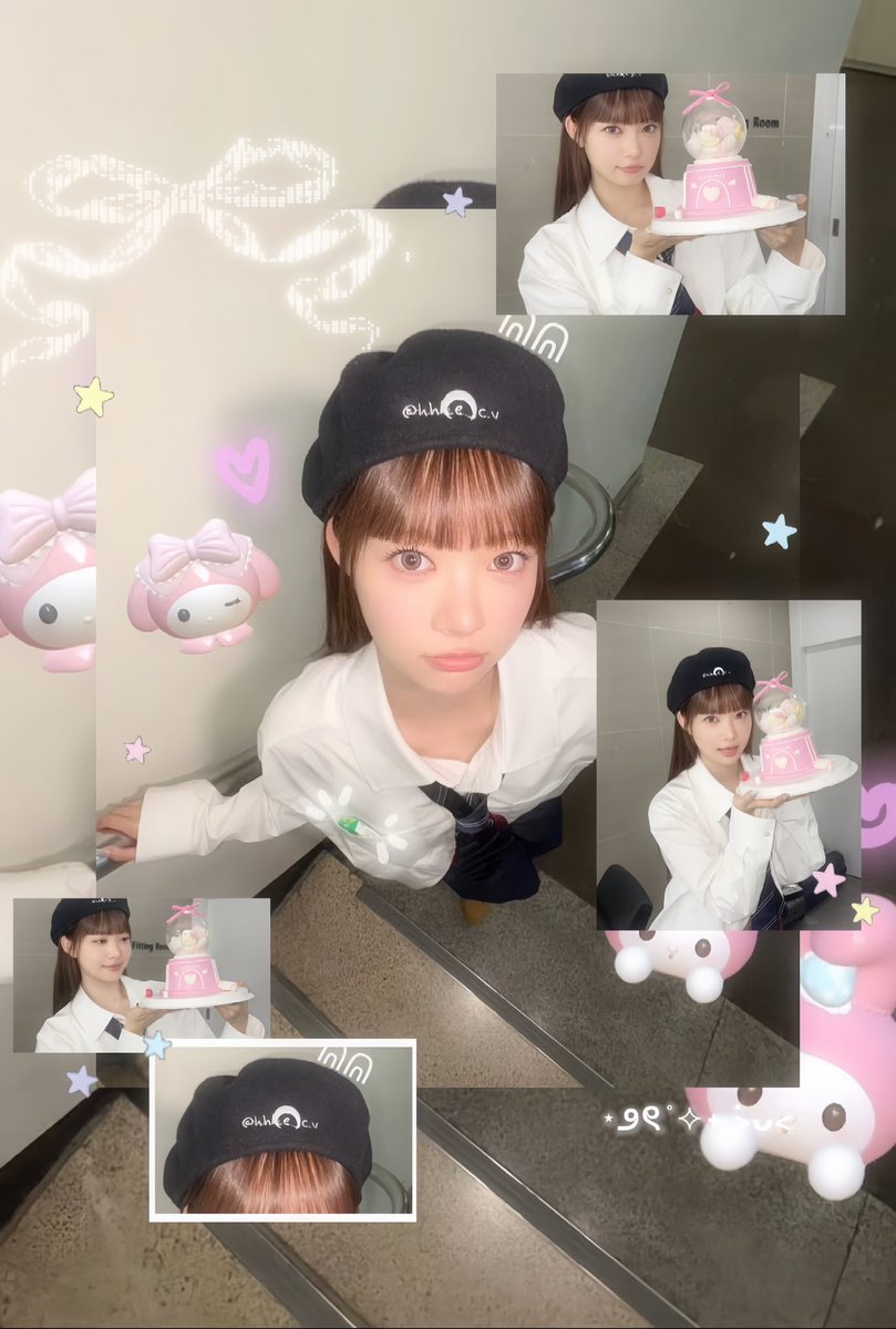 eunchaels's tweet photo. ⠀
🪡 | Ი︵𐑼  Feeling on top of the world with today's look! Rocking a custom hat with my Insta ID and my name on this sweet, delicious cake! 💗✨
⠀ https://t.co/DdaFyusu70