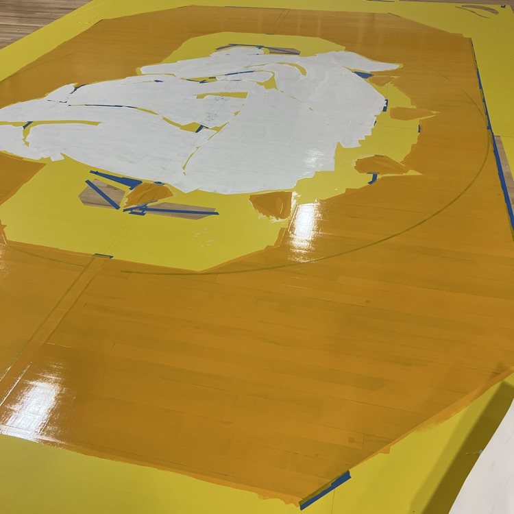 Line are taped!  Paint is going down! Stay tuned!