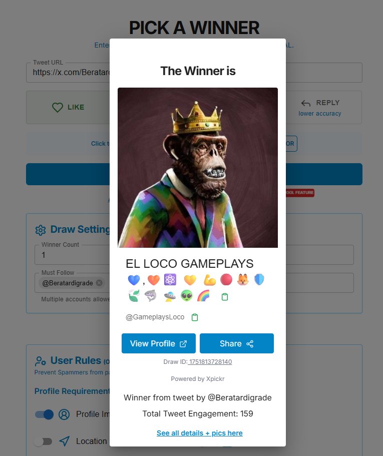 Beratar (Spanish Bera) 🐻⛓️ (@beratardigrade) on Twitter photo CONGRATS FREN 🤩
Yu won a Honeycomb NFT
El ganador de una Honeycomb con el motivo de la celebración de mi cumpleaños es <a href="/GameplaysLoco/">EL LOCO GAMEPLAYS 💙,🧡⚛️ 💛 💪🔴🦊🛡️ 🍃🦈 🛸👽🌈</a>.
The winner of a Honeycomb, in celebration of my birthday, is <a href="/GameplaysLoco/">EL LOCO GAMEPLAYS 💙,🧡⚛️ 💛 💪🔴🦊🛡️ 🍃🦈 🛸👽🌈</a>.
Honeycomb 37 $BERA (61 $USD)
🔗 marketplace.kingdomly.app/collection/ber… CONGRATS FREN 🤩
Yu won a Honeycomb NFT
El ganador de una Honeycomb con el motivo de la celebración de mi cumpleaños es <a href="/GameplaysLoco/">EL LOCO GAMEPLAYS 💙,🧡⚛️ 💛 💪🔴🦊🛡️ 🍃🦈 🛸👽🌈</a>.
The winner of a Honeycomb, in celebration of my birthday, is <a href="/GameplaysLoco/">EL LOCO GAMEPLAYS 💙,🧡⚛️ 💛 💪🔴🦊🛡️ 🍃🦈 🛸👽🌈</a>.
Honeycomb 37 $BERA (61 $USD)
🔗 marketplace.kingdomly.app/collection/ber…