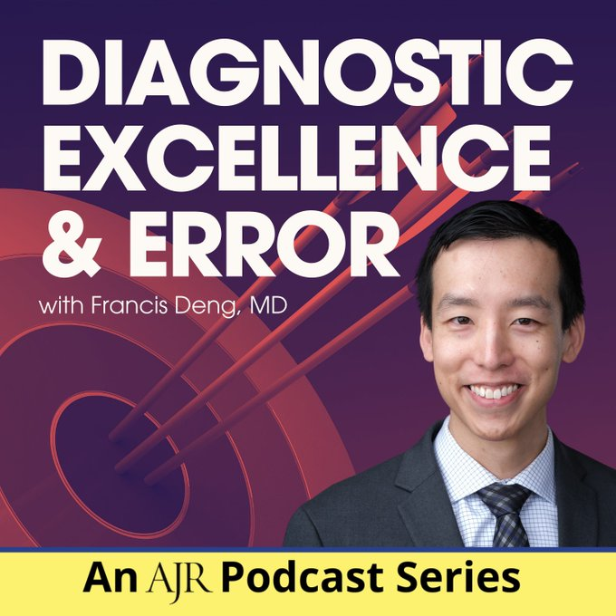 francisdeng's tweet image. Did you miss my @AJR_Radiology Podcast Series on Diagnostic Excellence and Error? Find the entire playlist here (4.5h) on Spotify: open.spotify.com/playlist/5jkE6…
Individual links below (transcript and references on the journal site)