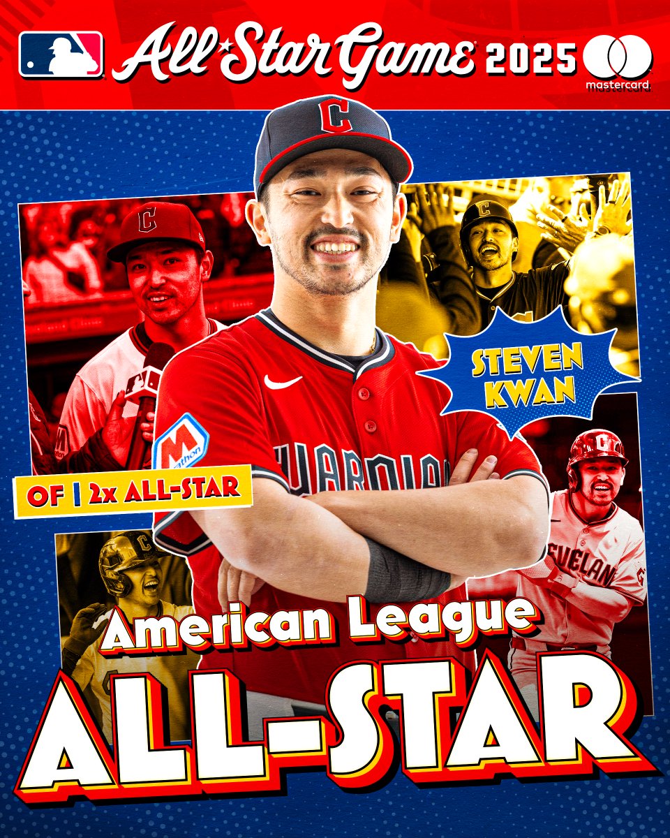 Steven Kwan has been selected to the 2025 All-Star Game Roster! 🤩

This is Steven’s second All-Star selection.

#GuardsBall