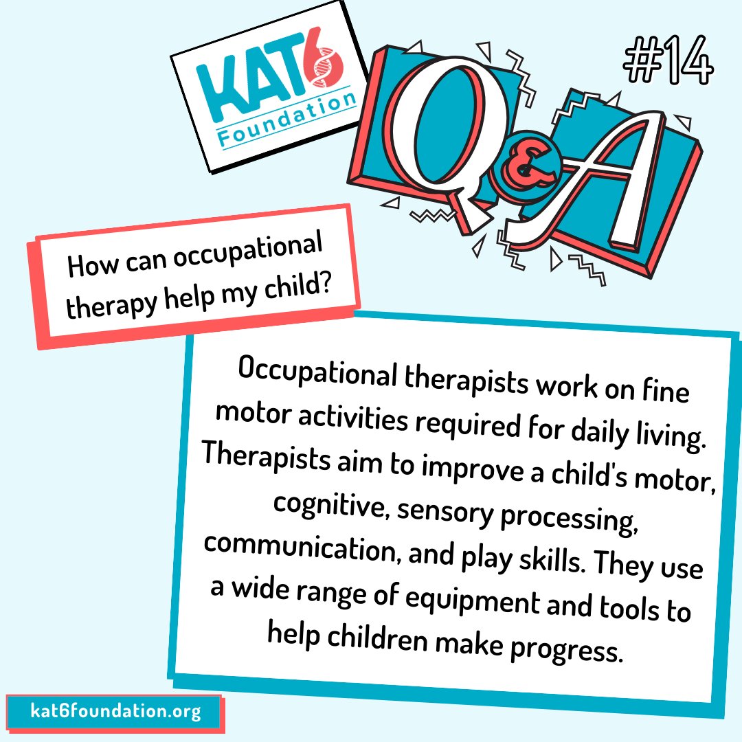Q&amp;A Friday ✍🏼

How can occupational therapy help your child?

Occupational therapists work on fine motor activities required for daily living, aiming to improve a child's motor, cognitive, sensory processing and play skills, using a wide range of equipment to make progress.