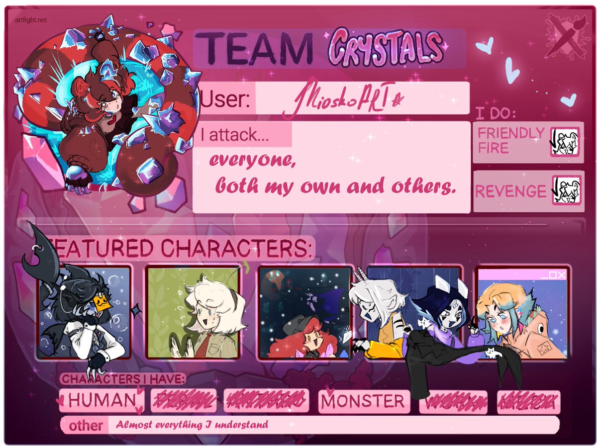 I'm back and will be posting here who is attacking me and who I am attacking. If you want to join, the link to the account is below.
artfight.net/~mioskoART
#artfight #artfight2025