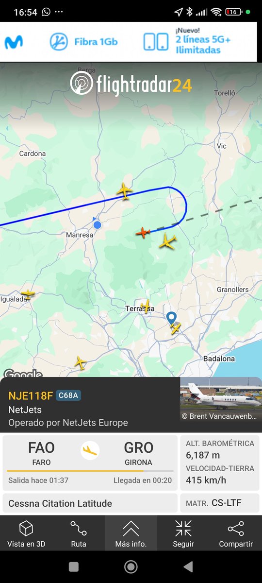 DANICASASC's tweet photo. @FlightradarCAT girona? https://t.co/Hg5SnGwUPc