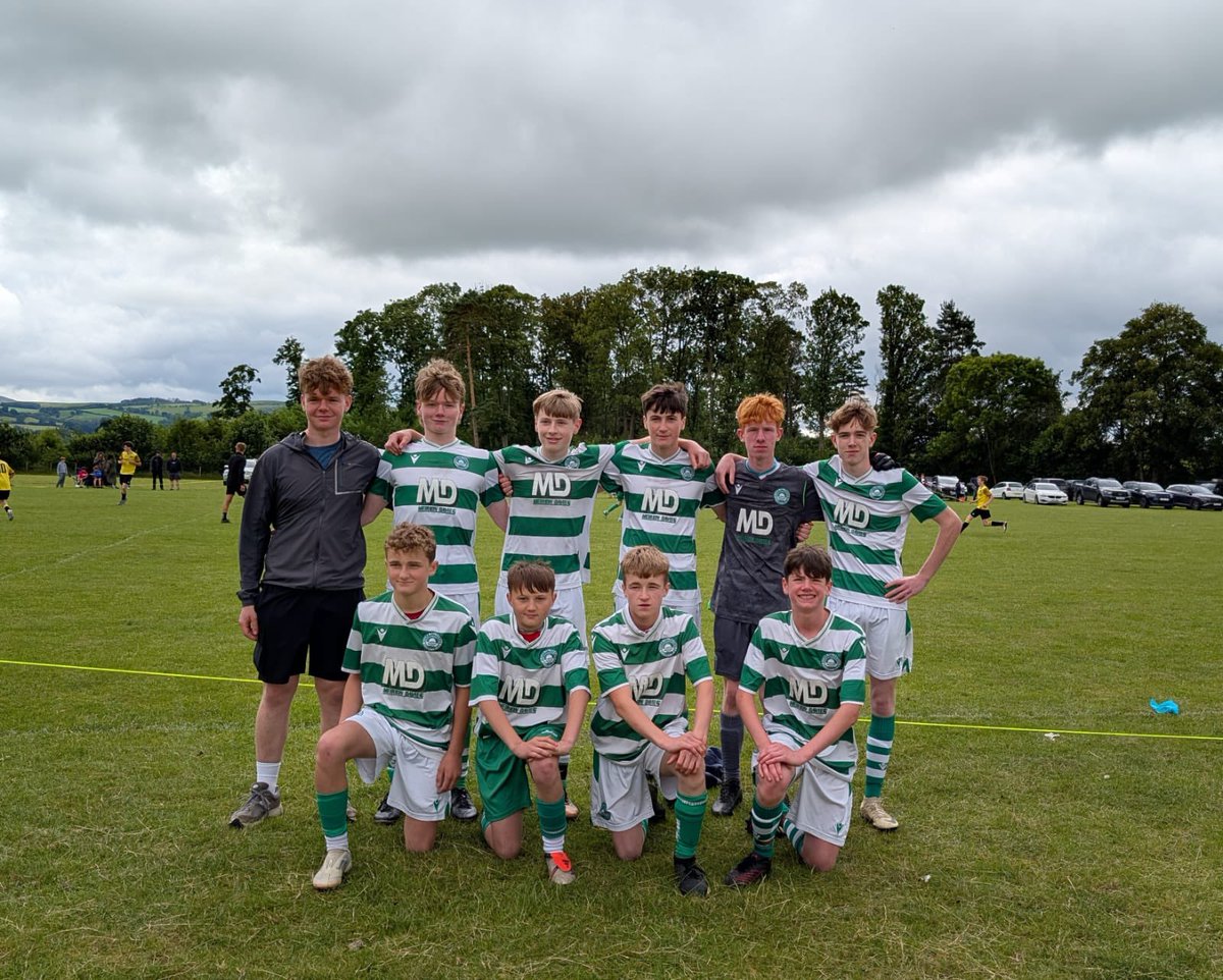 Tim ifanc O Dan 16 Llanrhaeadr heddiw ma. Colli I Rhewl yn y Semi Final.
Da jawn chi wir a Diolch I Garmon am ei waith fel  rheolwr y tim .
Our young Under 16s team lost to Rhewl in the semi final today. Well done &amp; thanks to you all for playing. ⚽️💚