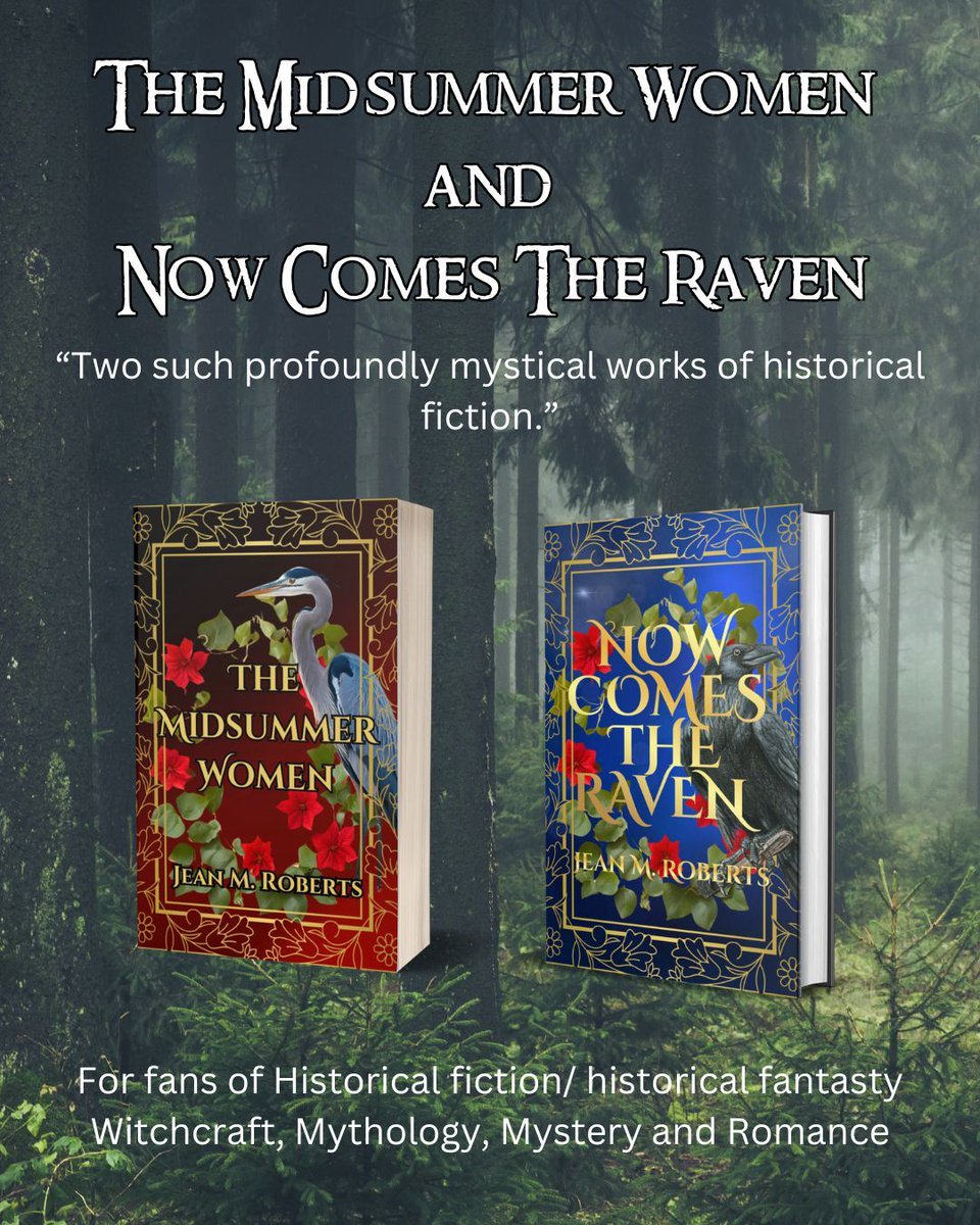 Make THE MIDSUMMER WOMEN and NOW COMES THE RAVEN your next historical fantasy read! Immerse yourself in the dual-time plot with witchcraft, magic, adventure and romance. amzn.to/40Y4POW