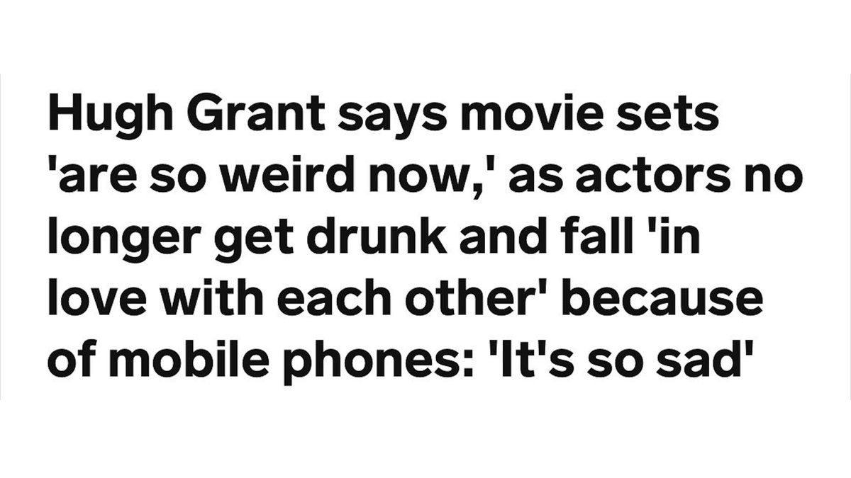 whenever someone mentions noah wyle's pitt set phone ban i just think of this hugh grant headline