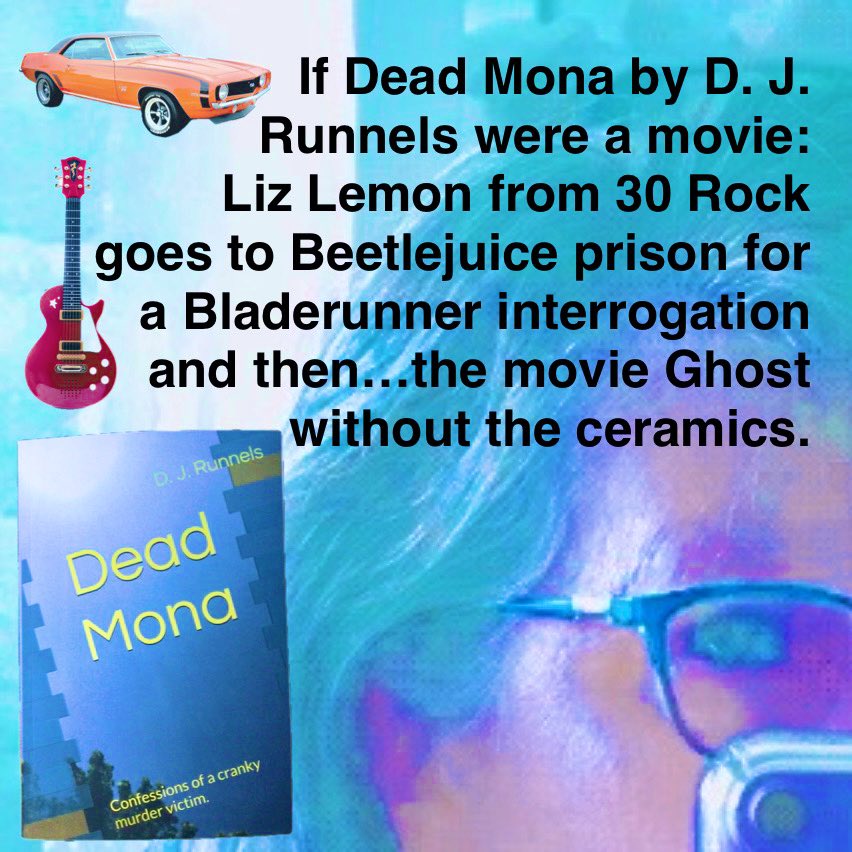 D. J. Runnels - author (@d_j_runnels) on Twitter photo This hit the Amazon top 150 in humor. ⭐️⭐️⭐️⭐️⭐️ 
Dead Mona by D. J. Runnels. 💀 Ghost mystery satire. 
Amazon.com/dp/B0D3YQX3C8 This hit the Amazon top 150 in humor. ⭐️⭐️⭐️⭐️⭐️ 
Dead Mona by D. J. Runnels. 💀 Ghost mystery satire. 
Amazon.com/dp/B0D3YQX3C8