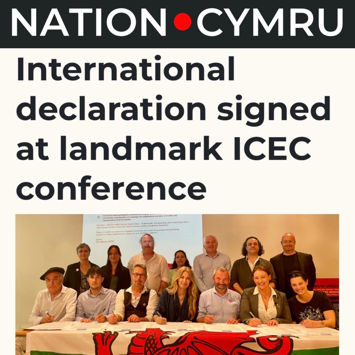 On Saturday 5 July 2025, Cardiff hosted the International Commission for European Citizens <a href="/ICECintl/">ICEC</a> Conference at the Urdd Centre in Cardiff Bay, marking a major milestone in the cooperation between Europe’s pro-independence movements.

Read in full - nation.cymru/news/internati…