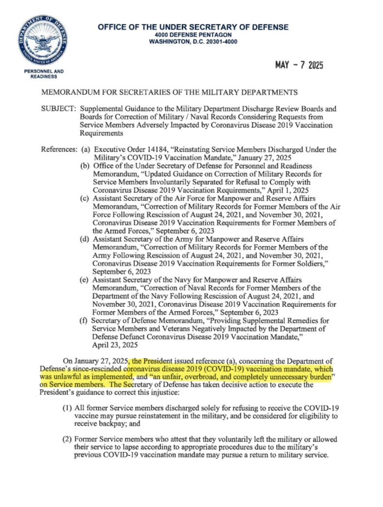 Rob Green (@robgreen1010) on Twitter photo Today is July 6th, and no Admiral or General has been held accountable for the unlawful implementation of the COVID mandates by the <a href="/DeptofDefense/">Department of Defense 🇺🇸</a>.
MilitaryAccountability.net Today is July 6th, and no Admiral or General has been held accountable for the unlawful implementation of the COVID mandates by the <a href="/DeptofDefense/">Department of Defense 🇺🇸</a>.
MilitaryAccountability.net