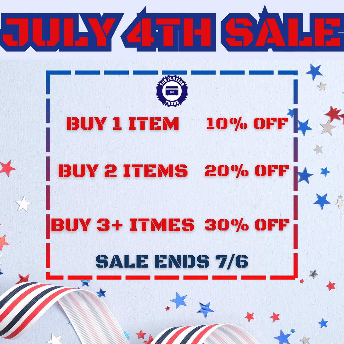 theplayerstrunk's tweet image. 🎆 The fireworks may be over, but the real boom is still going on…
Our July 4th Sale is STILL live — stack those savings while you can 🇺🇸💥
theplayerstrunk.com