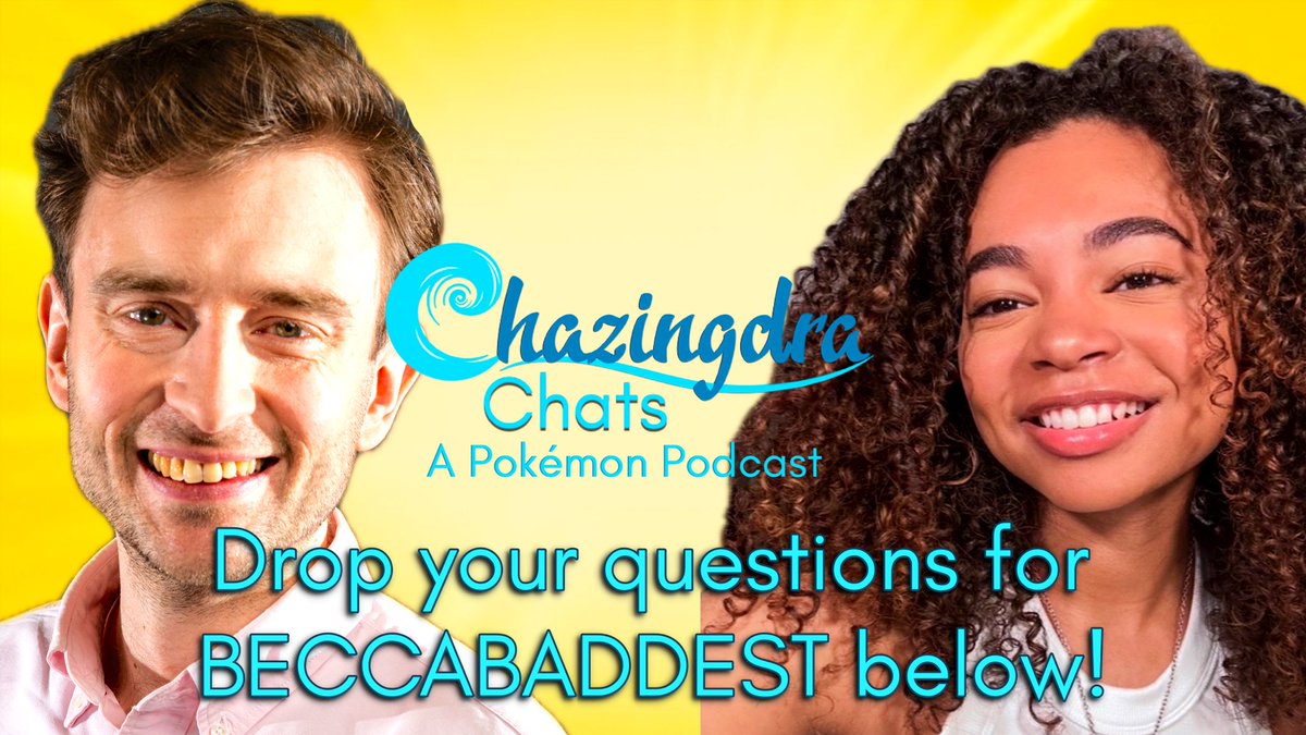 Can’t wait to welcome VGC &amp; TCG content creator <a href="/beccabaddest/">Becca</a> on <a href="/ChazingdraChats/">Chazingdra Chats</a>! 🙌

If you could ask her 1 question, what would it be?

Discover her answers, life story &amp; 6 Dream Team Pokémon when the episode drops soon 👀

You have 24 HOURS - GO! 🏁

#6pokemon1lifestory