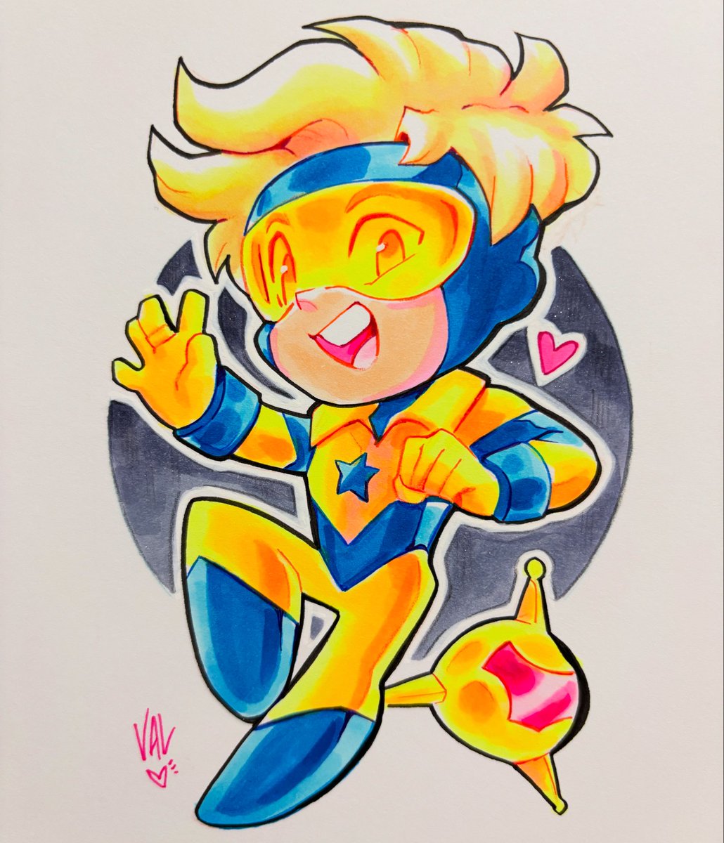I forgot to post an art yesterday! So I’ll have to post another one later today! I drew this one in honor of my husband’s birthday! Booster Gold!
This one-of-a-kind drawing will be for sale at Small Press Table N-12 for $45 at #SDCC! 🤗💖