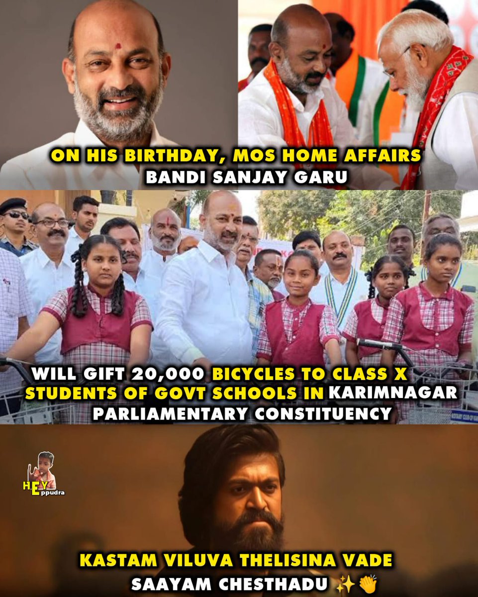 VampireTweetz's tweet photo. It's a great impact for bandi sanjay birthday really amazed and surprised keep more coming like this #CycleOfHope #BirthdayWithImpact @bandisanjay_bjp https://t.co/P2kgldwHz2