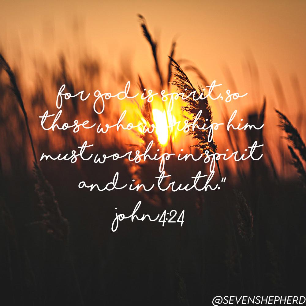 "For God is Spirit, so those who worship him must worship in spirit and in truth.”" — John 4:24 NLT

#Jesus #God #Bible