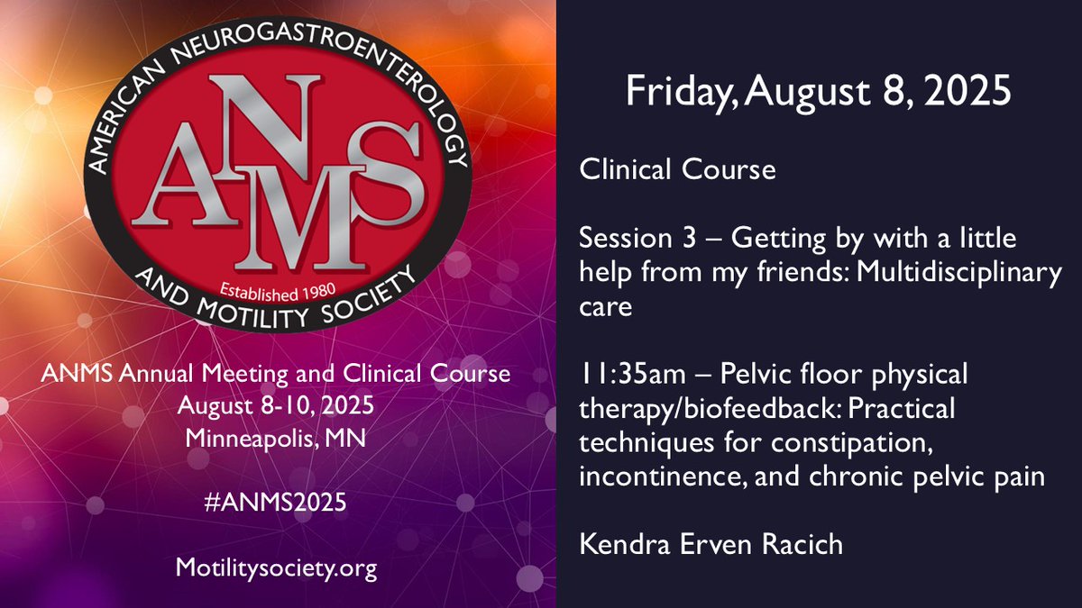 ANMSociety's tweet image. Want to learn more about glia, gut mucosa, and intestinal stem cells? Register for #ANMS2025 today and book soon, as conference hotel rates are available until July 16, 2025! motilitysociety.org/2025-anms-meet…