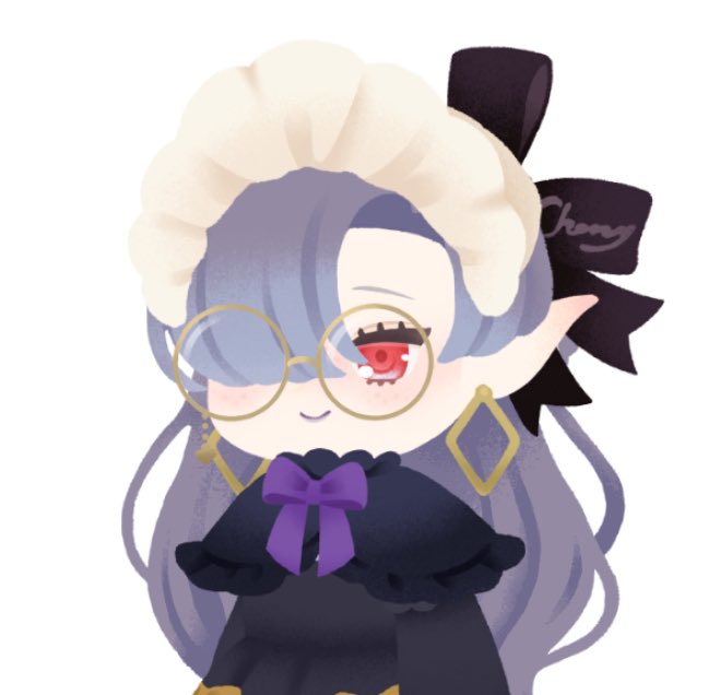 オッドアイと片目隠れの組み合わせ、向きによって色が変わるから楽しすぎる