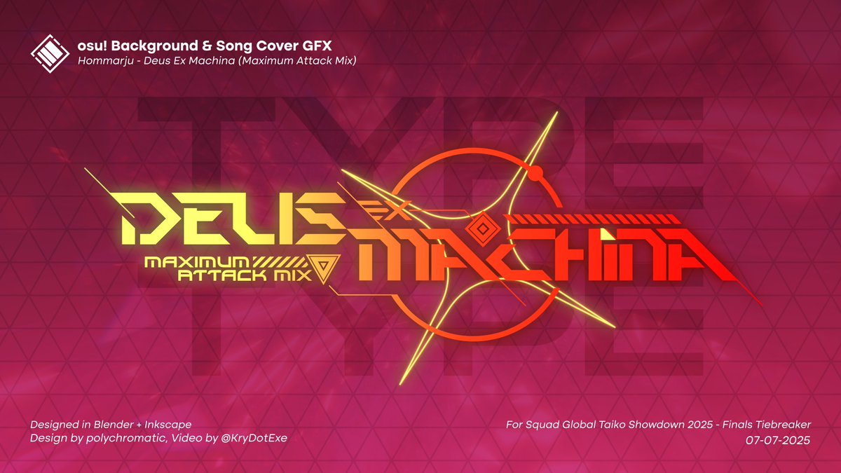polychromatic (@polyeverything) on Twitter photo ⟡ heart of the universe | 07072025
osu! bg and song cover for <a href="/Hommarju/">Hommarju@サンプルパック発売中</a>'s Deus Ex Machina (Maximum Attack Mix)!! || for SGTS Finals Tiebreaker || collab with <a href="/KryDotExe/">Kry.exe @ Locus 2025 "Rift Walker"</a> (video)
glad to be able to work on this project🫡 ⟡ heart of the universe | 07072025
osu! bg and song cover for <a href="/Hommarju/">Hommarju@サンプルパック発売中</a>'s Deus Ex Machina (Maximum Attack Mix)!! || for SGTS Finals Tiebreaker || collab with <a href="/KryDotExe/">Kry.exe @ Locus 2025 "Rift Walker"</a> (video)
glad to be able to work on this project🫡