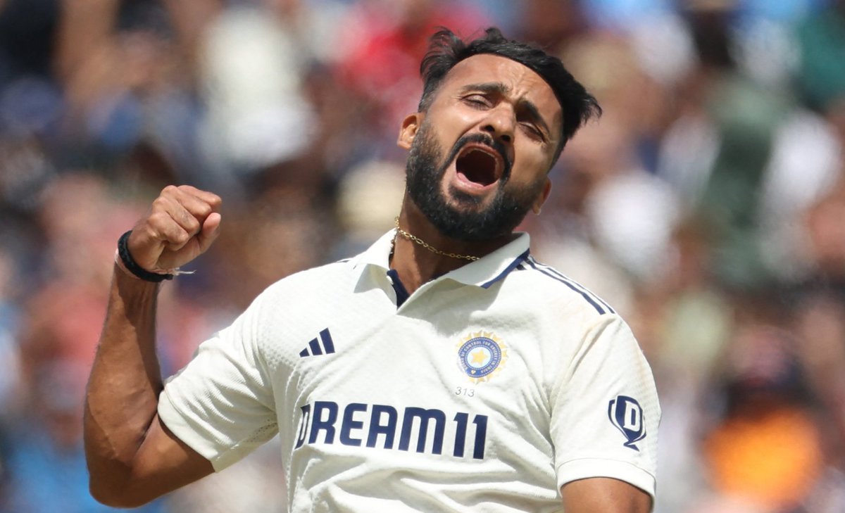 MAIDEN FIVE WICKET HAUL IN TEST CRICKET BY AKASHDEEP. 🇮🇳

#ENGvsIND