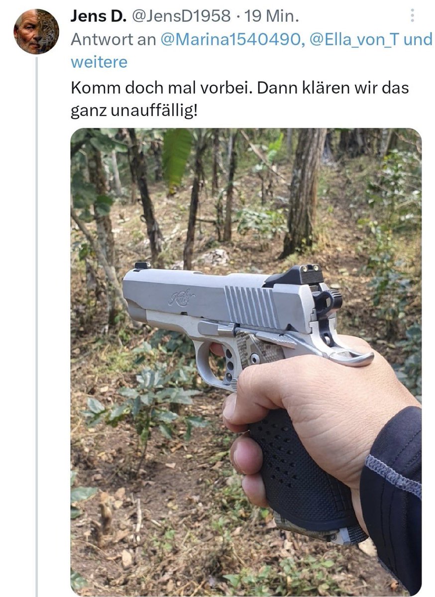 Maria Kron ⚖️🇪🇺🇺🇦 (@antifamaria) on Twitter photo Ich hab euch noch nie gebeten, jemanden zu melden. Aber dieser Typ ist der ekelhafteste Account, den ich seit langem hier gesehen habe. Seht seine letzten Antworten an.
Sitzt wohl in Honduras, fühlt sich sicher vor der deutschen Justiz. Aber ärgern kann man ihn sicher trotzdem. Ich hab euch noch nie gebeten, jemanden zu melden. Aber dieser Typ ist der ekelhafteste Account, den ich seit langem hier gesehen habe. Seht seine letzten Antworten an.
Sitzt wohl in Honduras, fühlt sich sicher vor der deutschen Justiz. Aber ärgern kann man ihn sicher trotzdem.