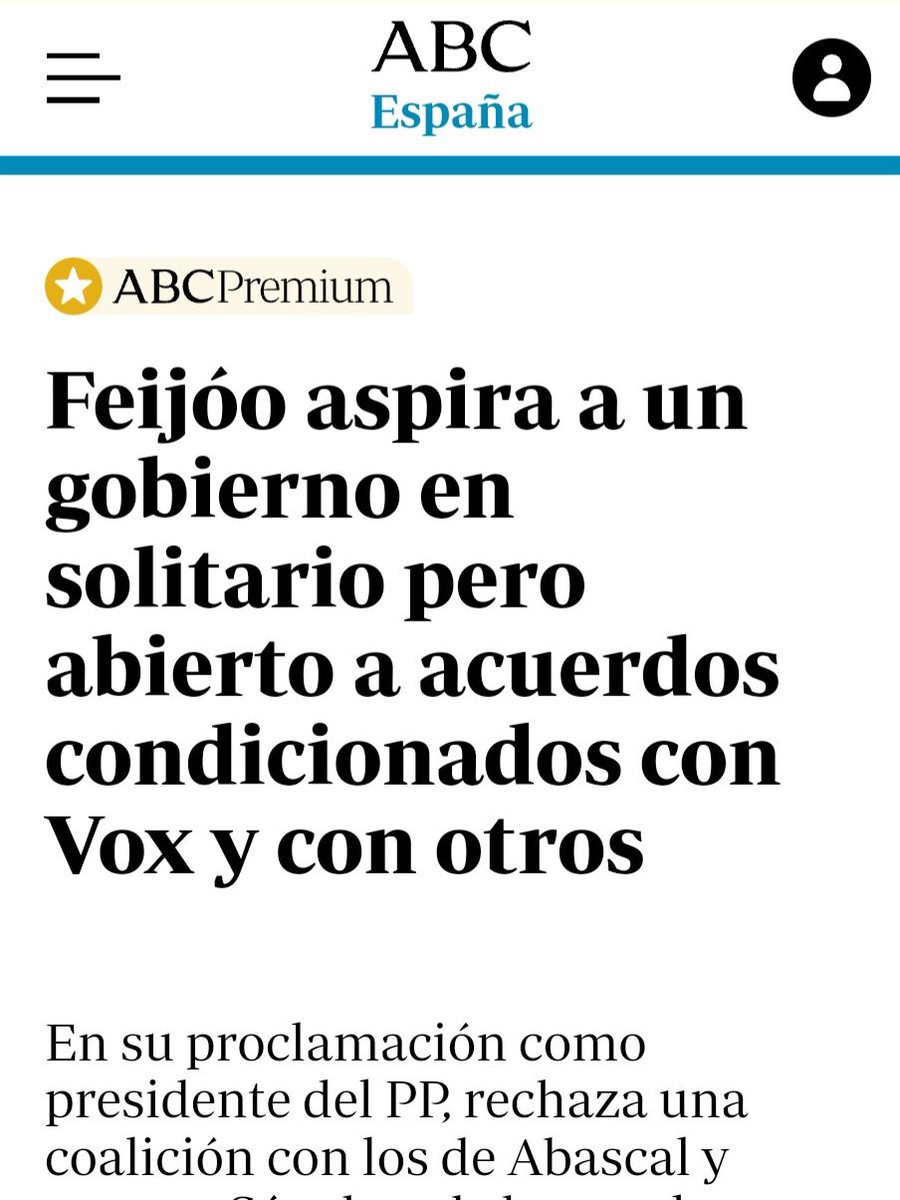 El señor Feijóo tiene todo el derecho a ser muy moderado, muy centrado y todo lo que le apetezca.

Pero lo que no se puede es estafar a los españoles. Porque el señor Feijóo va a utilizar  los votos que reciba para continuar con las políticas socialistas:

- para continuar con