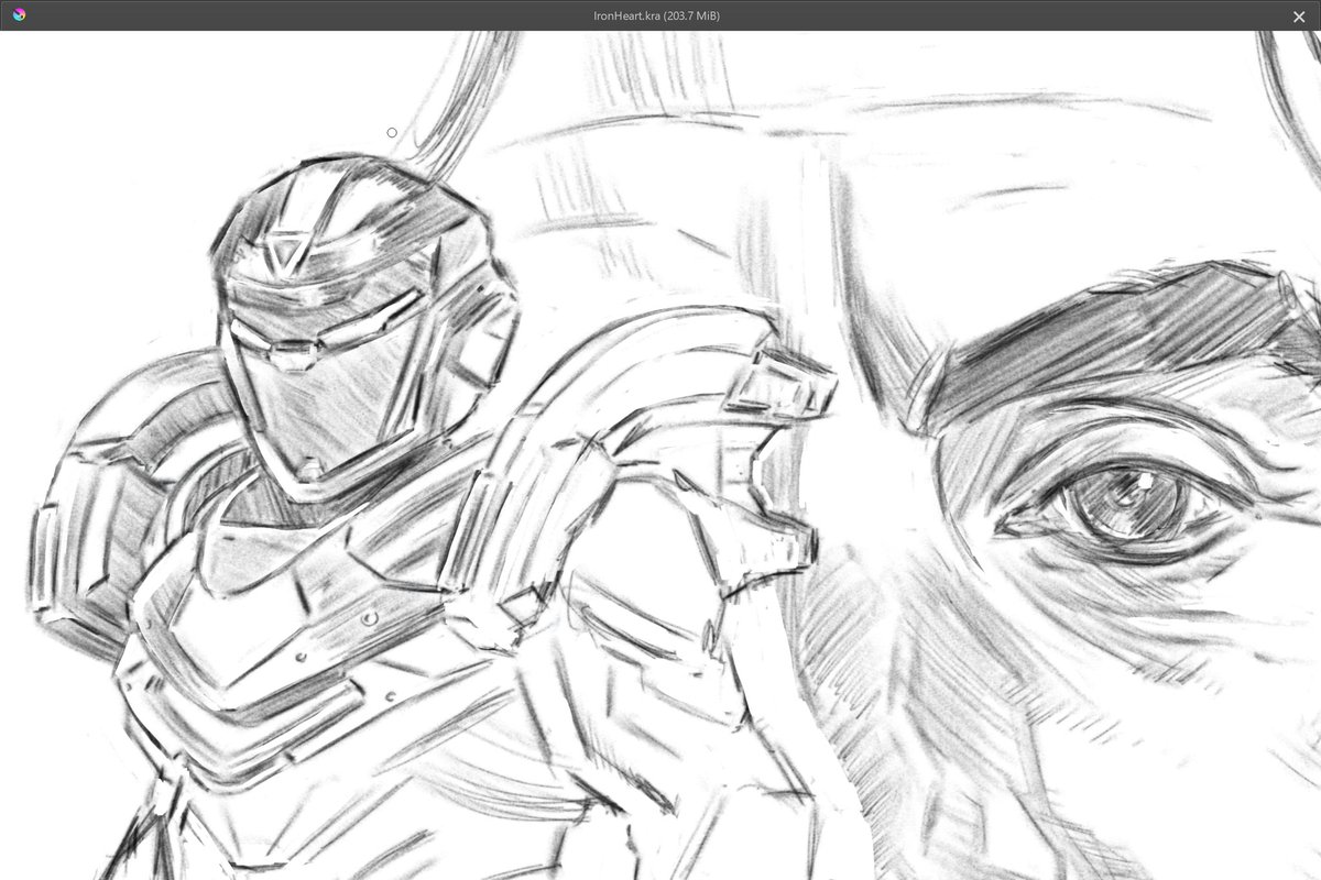 Close-up Riri sketch progress. #WIP #Ironheart #art #Krita