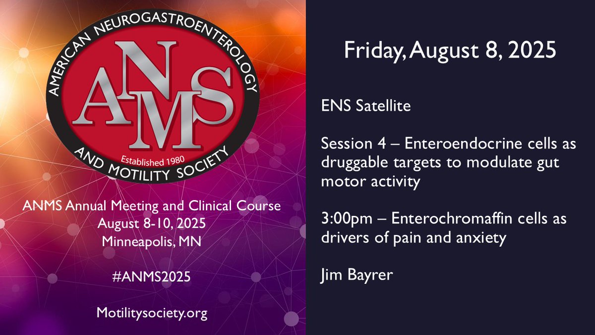 ANMSociety's tweet image. Want to learn more about pediatric chronic pain, the regulation of epithelial cells, and visceral pain? Register for #ANMS2025 today! motilitysociety.org/2025-anms-meet…