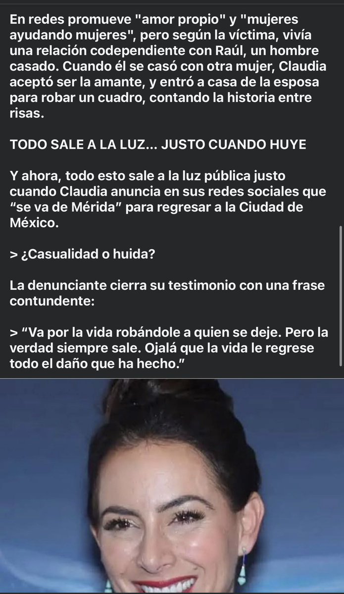 Pues que no se va por decisión propia, está huyendo por amenazas y fraude. Qué fichita resultó. Chilanga al final de cuentas.