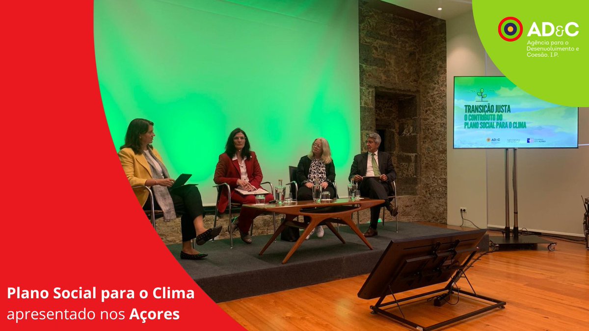 🌱 O Plano Social para o Clima foi apresentado em sessão pública nos Açores, focando desafios da transição justa para a neutralidade climática.

Visa mitigar os impactos sociais do CELE 2, com medidas para grupos vulneráveis.
🔗 tinyurl.com/PSC-PontaDelga…