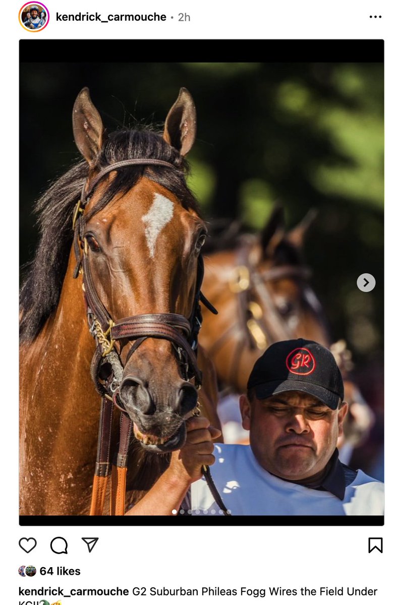 TogaTracksider's tweet image. No feature race. No fans.
But @Fredthehorse64 the Horse is still betting — and still bitter. 🐴💸
News & notes
Instagram of the day from @KendrickCarmou1
X of the Day @SaratogaGoose
Check out his Sunday picks + Saratoga news & snark from the Spa:
📬 tinyurl.com/58wwstkj
