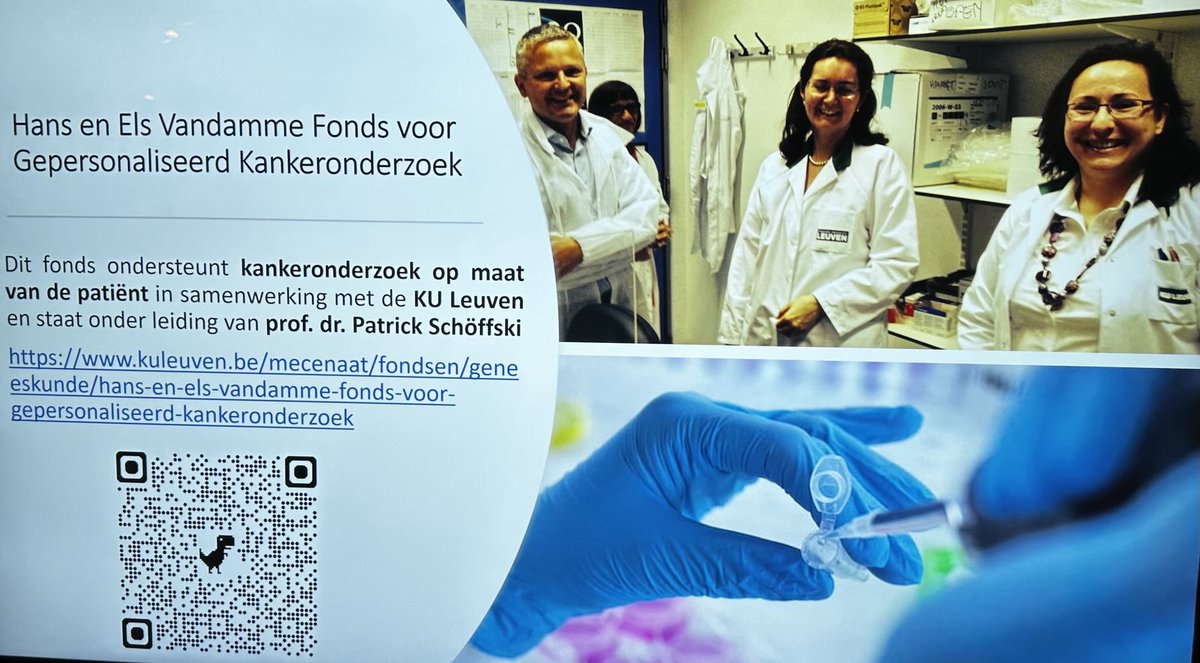 Very thankful for 10 years of continued support for our research: The Hans and Els Vandamme Fund for Personalized Cancer Research at KULeuven