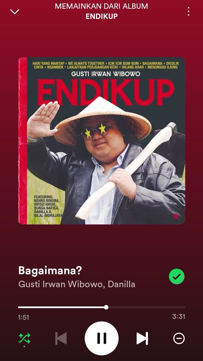 Imammu_imam's tweet photo. @gustiwiw Hari ini terbuka kembali cakrawala belantika musik Indonesia dengan ENDIKUP dirimu gusti. Lagu "Bagaimana" Jadi yang paling favorit buat diri ini, Terima kasih banyak buat masterpiece nya maestro👑✨🥀 https://t.co/wMzzYNSs6x