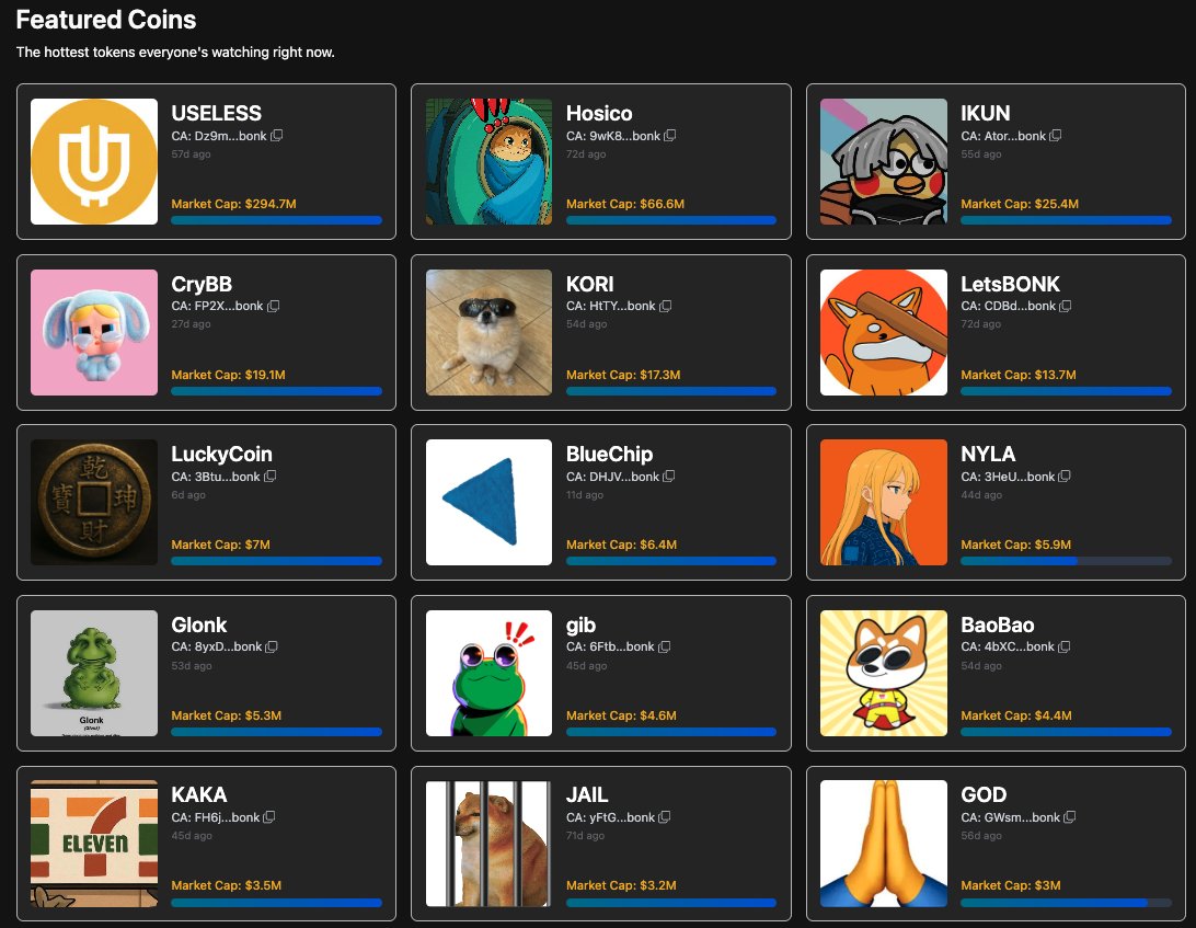 Top 15 Coins on Bonk

14 are Memecoins
1 is a Tech coin

~$425M into the memes
~$6M into the tech

Extremely excited for where $NYLA goes from here