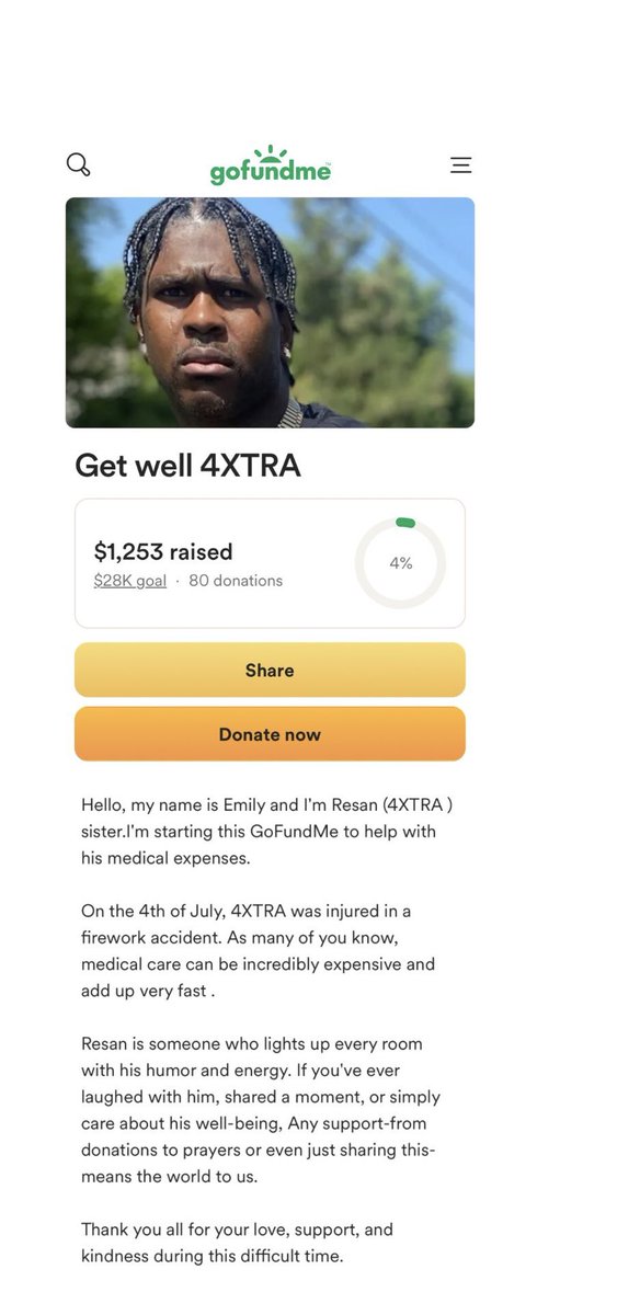 LRHN_Cash's tweet photo. #4Xtra starts a GoFundMe asking for help with medical expenses after injuring his hand on the 4th of July while lighting fireworks. https://t.co/cYC1Yws6lB