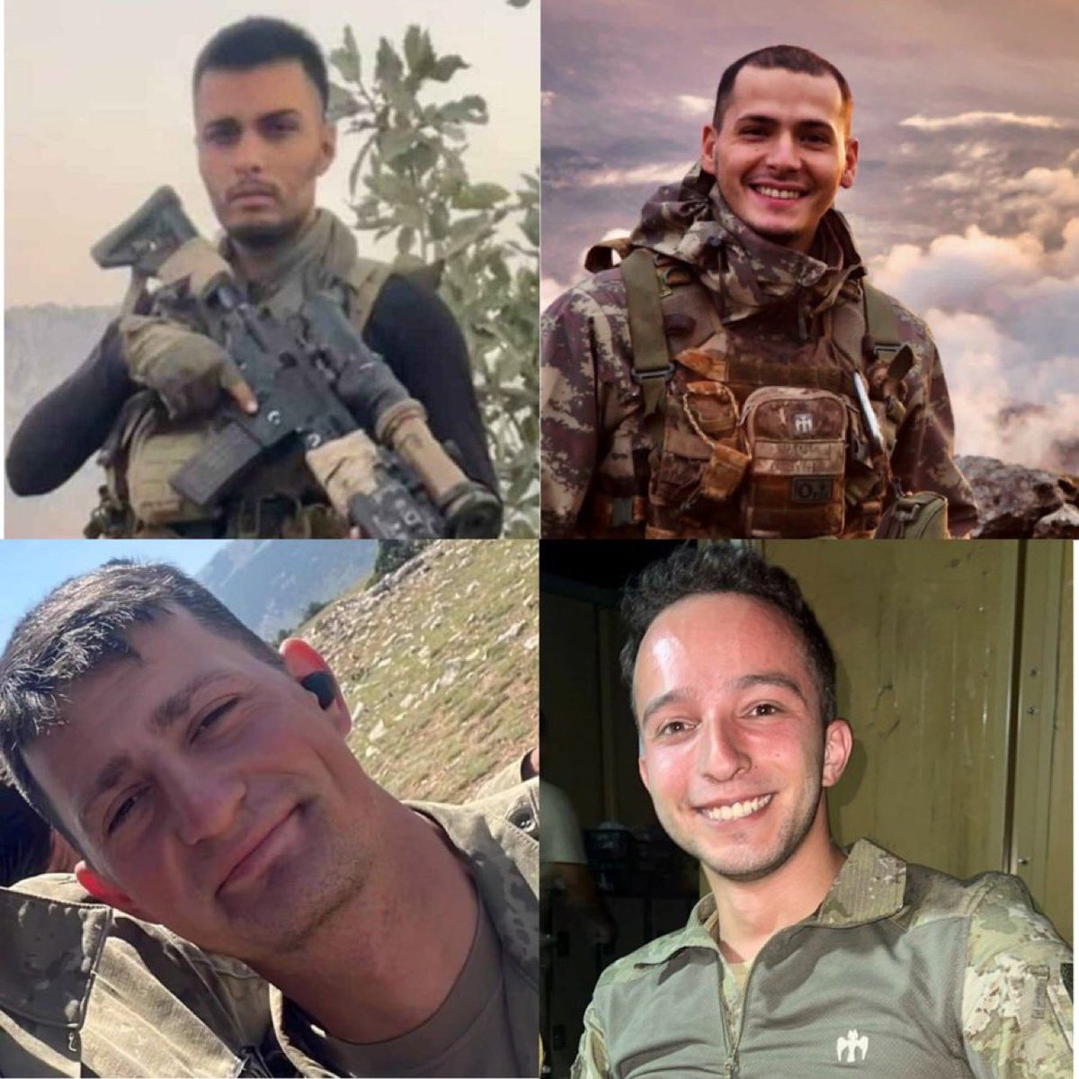 TCHarbiyeli's tweet photo. Kara Harp Okulu 2021-Anafartalar taburu Şehitlerimiz 🇹🇷
25.11.2022 Tğm. Duabey Onur Öztürkmen 
12.12.2023 Tğm. Eril Alperen Emir 
22.12.2023 Tğm. Ramazan Günay
06.07.2025 Ütğm. Ege Akar https://t.co/BBIU8BcJ48