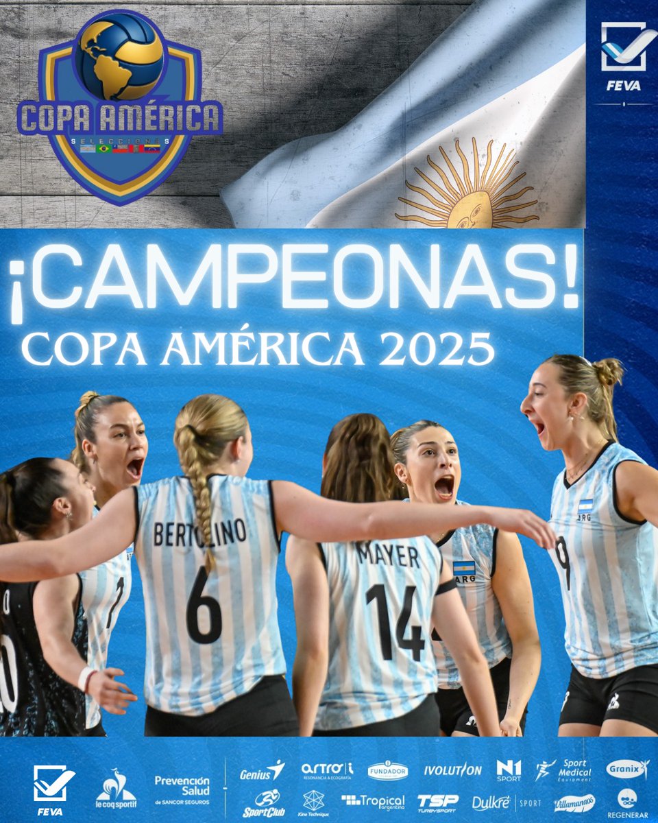 🏆🐾🇦🇷 ¡¡¡La primera Copa América femenina se va para la Argentina!!!

✨ Las Panteras vencieron a Brasil por 3 a 1 y se consagraron en Betim con cuatro triunfos y sólo un set en contra en toda la competencia

#VamosPanteras
#VamosArgentina