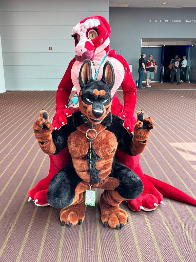 Tyranny TRex ➡️ FWA (@tyrannytrexuwu) on Twitter photo Found this cool fuckin dog at AC, always great to see you <a href="/Duke_Doberman/">🥃 ᴰᵤᵏᵉ the 👑 ᴅᴏʙᴇʀᴍᴀɴ</a> !
#furry #furryfandom #fursuit #fursuit Found this cool fuckin dog at AC, always great to see you <a href="/Duke_Doberman/">🥃 ᴰᵤᵏᵉ the 👑 ᴅᴏʙᴇʀᴍᴀɴ</a> !
#furry #furryfandom #fursuit #fursuit