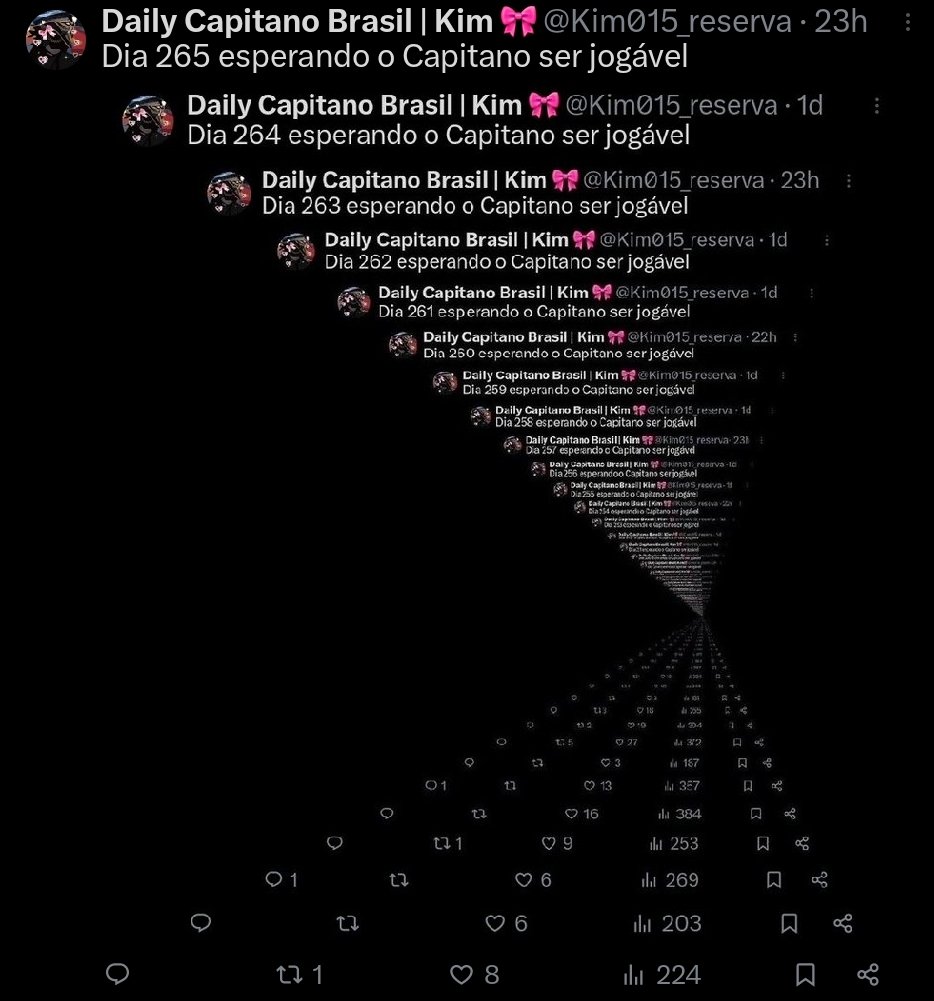 Dia 266 esperando o Capitano ser jogável