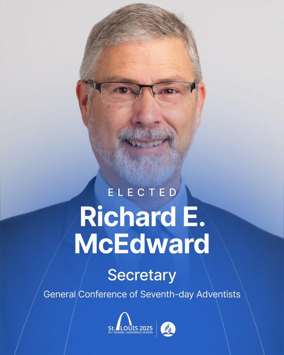 Richard E. McEdward has been elected Secretary of the General Conference of Seventh-day Adventists during the 62nd General Conference Session.

#ANN #AdventistChurch #Adventists #GCSession2025