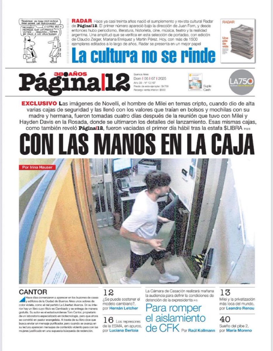 La estafa de LIBRA con video, foto, bolso, cajas de seguridad, todo.